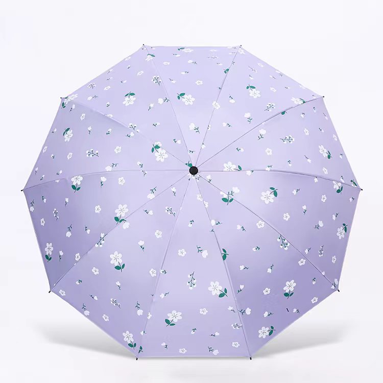 Dame paraply med blomsterdesign Luvikno