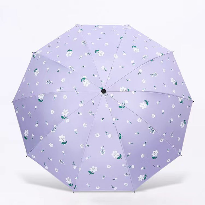 Dame paraply med blomsterdesign Luvikno