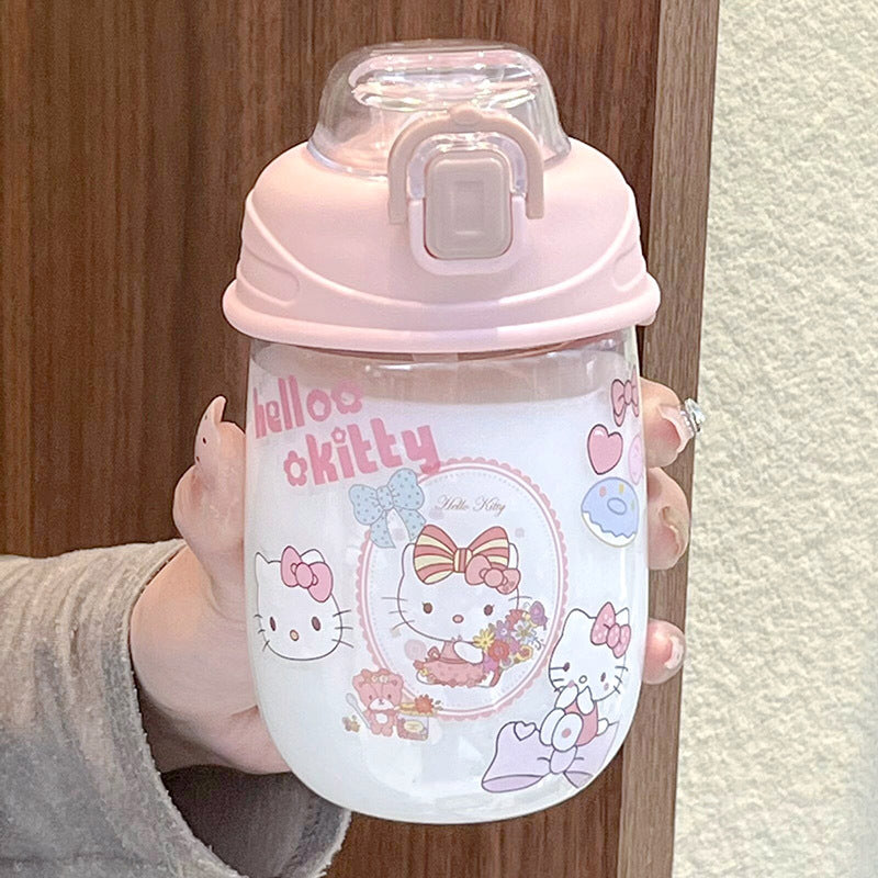 Damen verspielte Trinkflasche mit einzigartigem Sicherheitsverschluss Luvikno