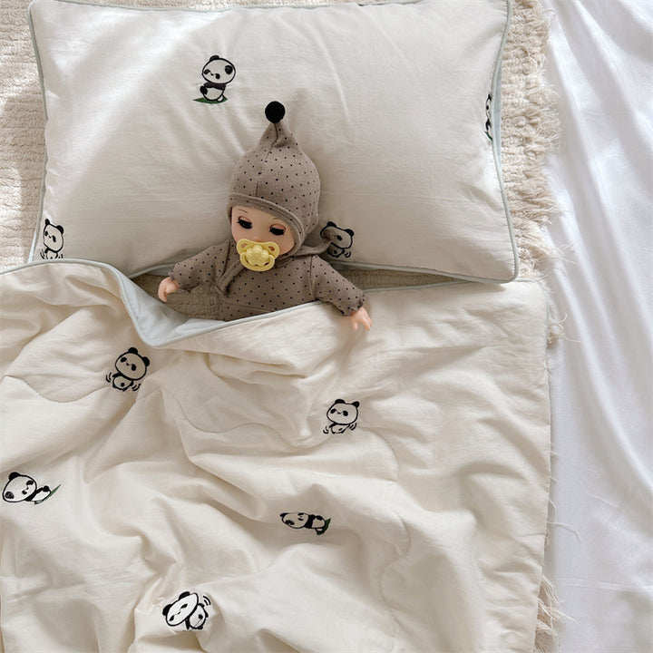 Unisex Cozy Teppe med Søtt Panda Design Luvikno