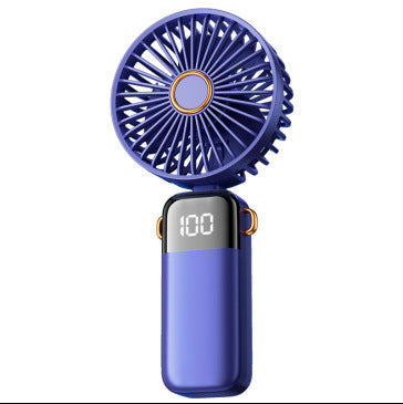 Unisex nan USB oppladbar håndholdt vifte med LED batteriindikator og stille børsteløs motor Luvikno