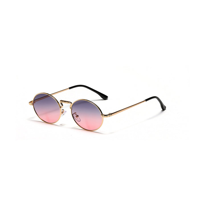 Dame rund fashionable solbriller Luvikno