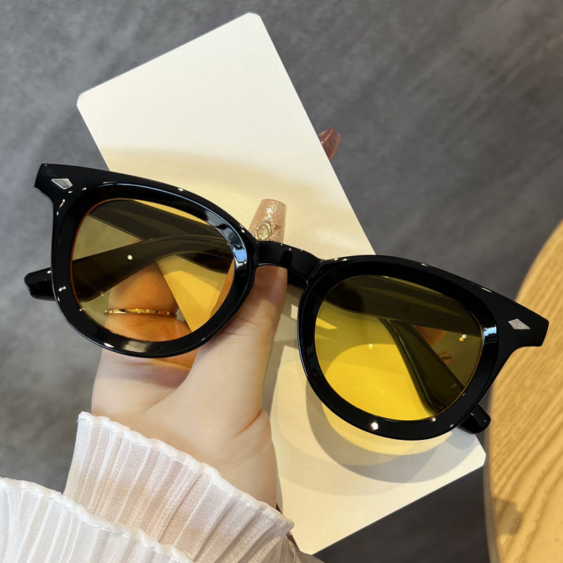 Damen modische Cat-Eye solbrille med transparent ramme Luvikno