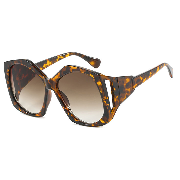 Dame oversized solbrille med futuristisk design Luvikno