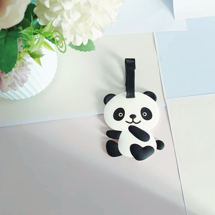 Unisex bagasjelapp i søtt pandadesign Luvikno
