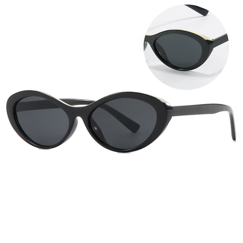 Dame stilige Cat-Eye solbriller med myke kurver og UV-beskyttelse Luvikno