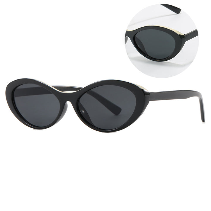 Dame stilige Cat-Eye solbriller med myke kurver og UV-beskyttelse Luvikno