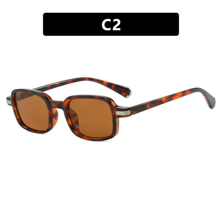 Dame moteriktig kvadratisk solbrille i trendy skilpadde-design Luvikno