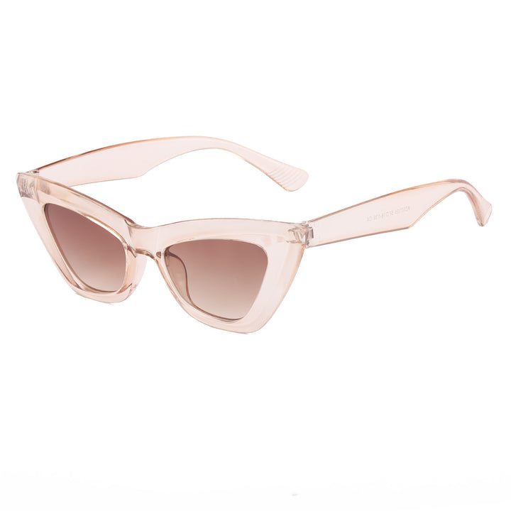 Dame Cat-Eye solbriller med trendy dyreprint Luvikno