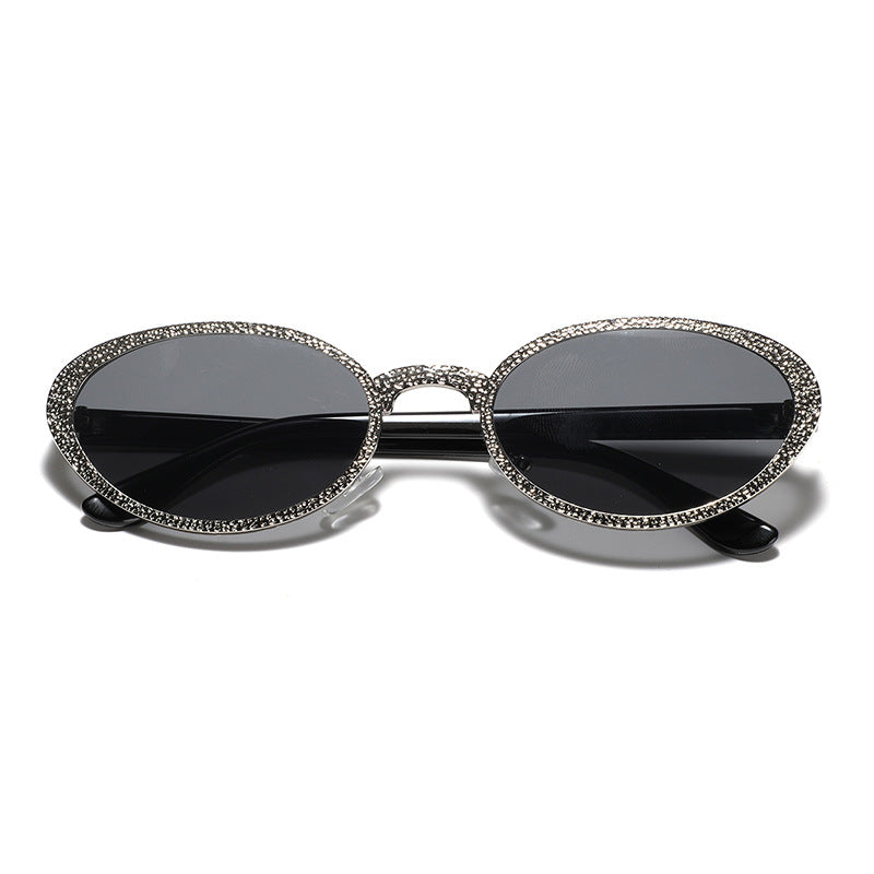 Dame Glamourøs solbrille med glitrende rammedekorasjon Luvikno