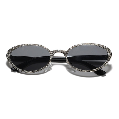 Dame Glamourøs solbrille med glitrende rammedekorasjon Luvikno