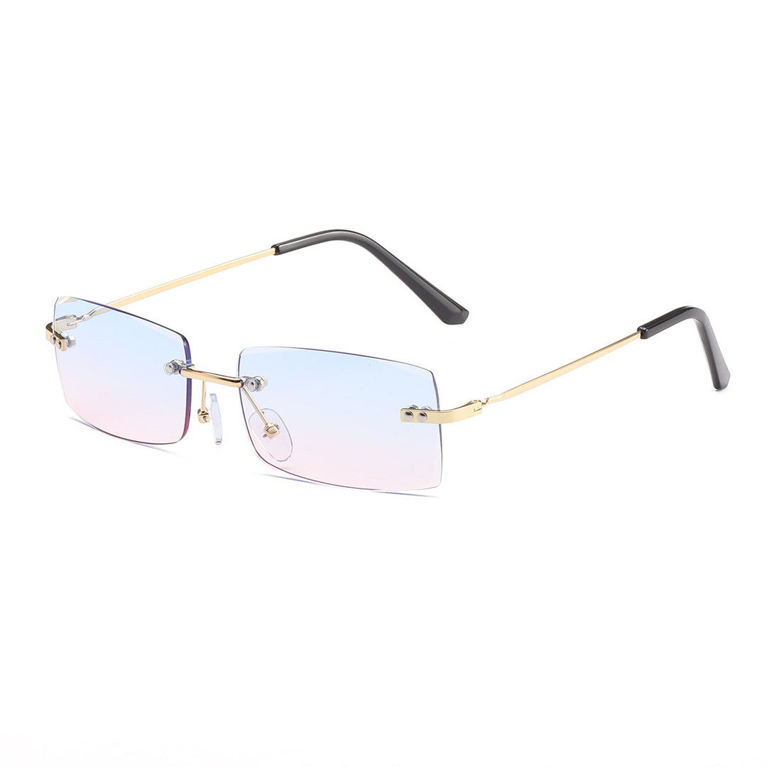 Dame moteriktig solbrille med elegant, filigranramme Luvikno