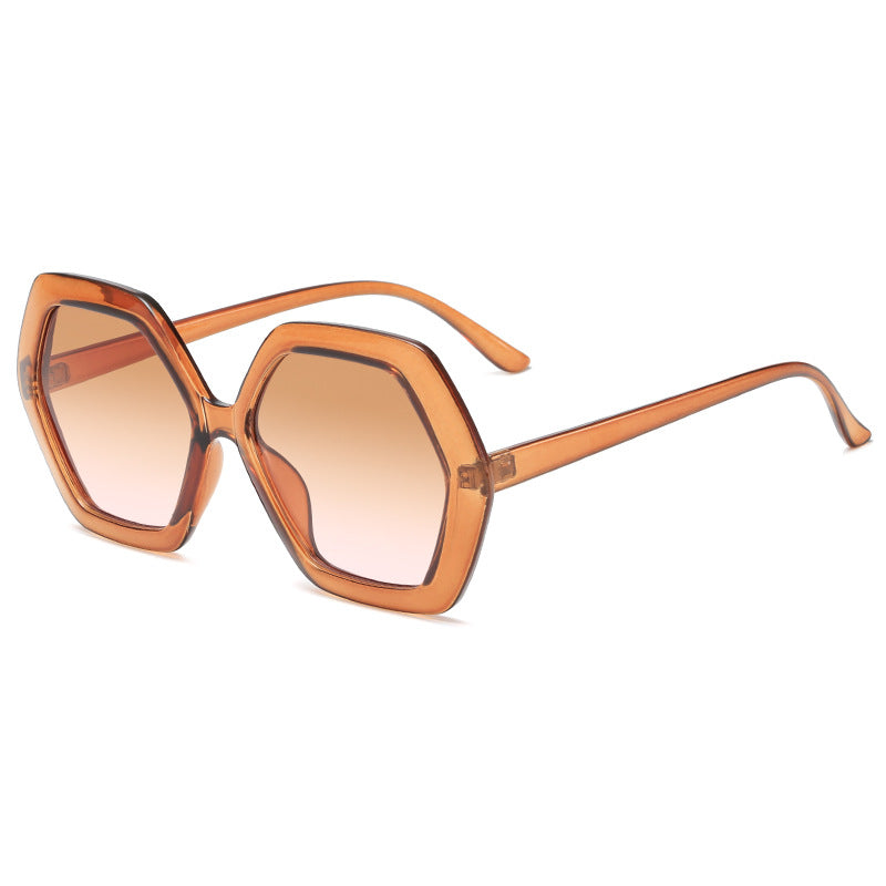 Dame geometrisk solbrille med moderne design Luvikno