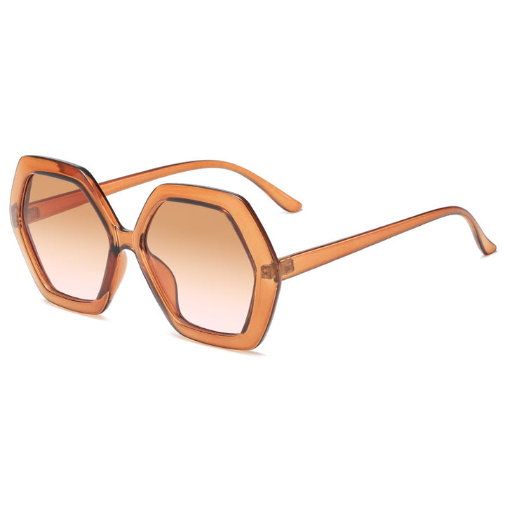 Dame geometrisk solbrille med moderne design Luvikno