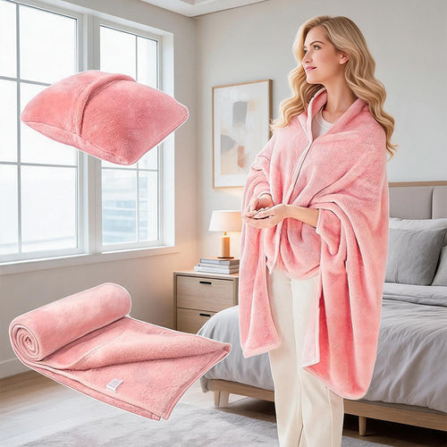 Dame kosepledd med arm-design og pute Luvikno
