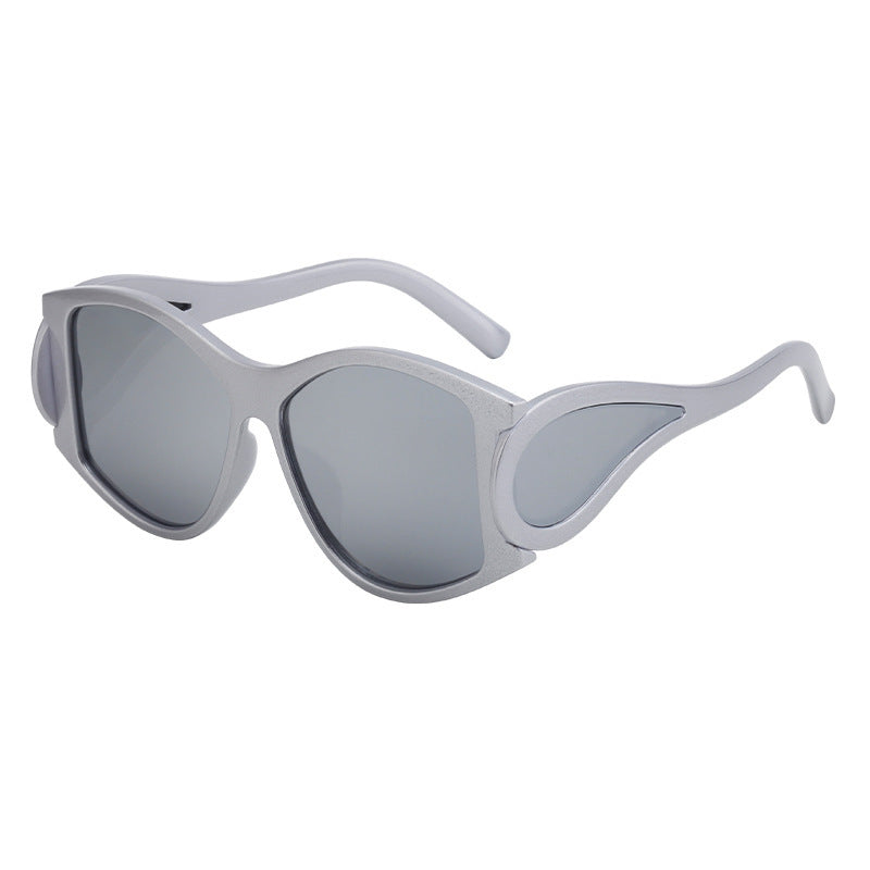 Dame moderne Cat-Eye solbriller med unikt ramme og UV-beskyttelse Luvikno