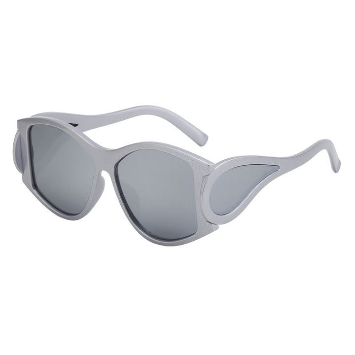 Dame moderne Cat-Eye solbriller med unikt ramme og UV-beskyttelse Luvikno
