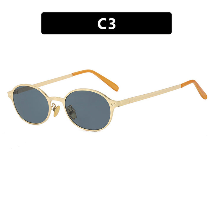 Dame rund brille med filigran metallramme og behagelige nesepads Luvikno