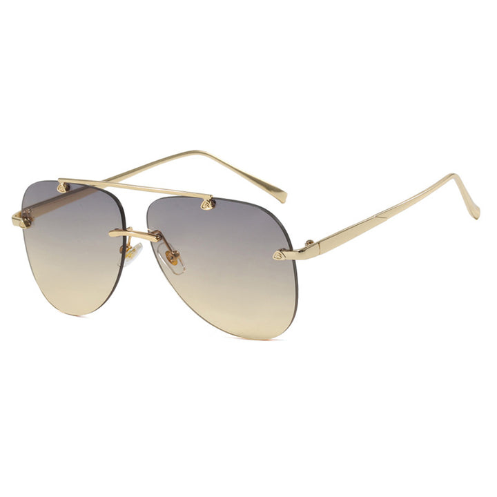 Damer elegante pilot-solbriller med UV-beskyttelse og reflekterende linser Luvikno