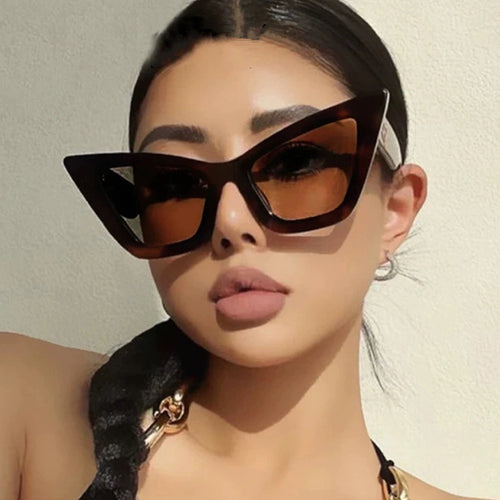 Dame trendy Cat-Eye solbriller med robust design og UV-beskyttelse Luvikno