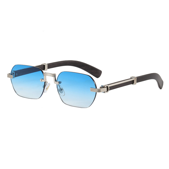 Damer Geometrisk Designer-solbrille med luksuriøs metallramme Luvikno