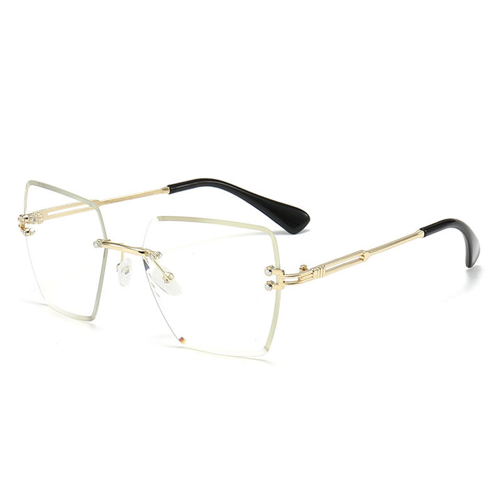 Dame moteriktig solbrille med stilistisk kvadratisk ramme Luvikno