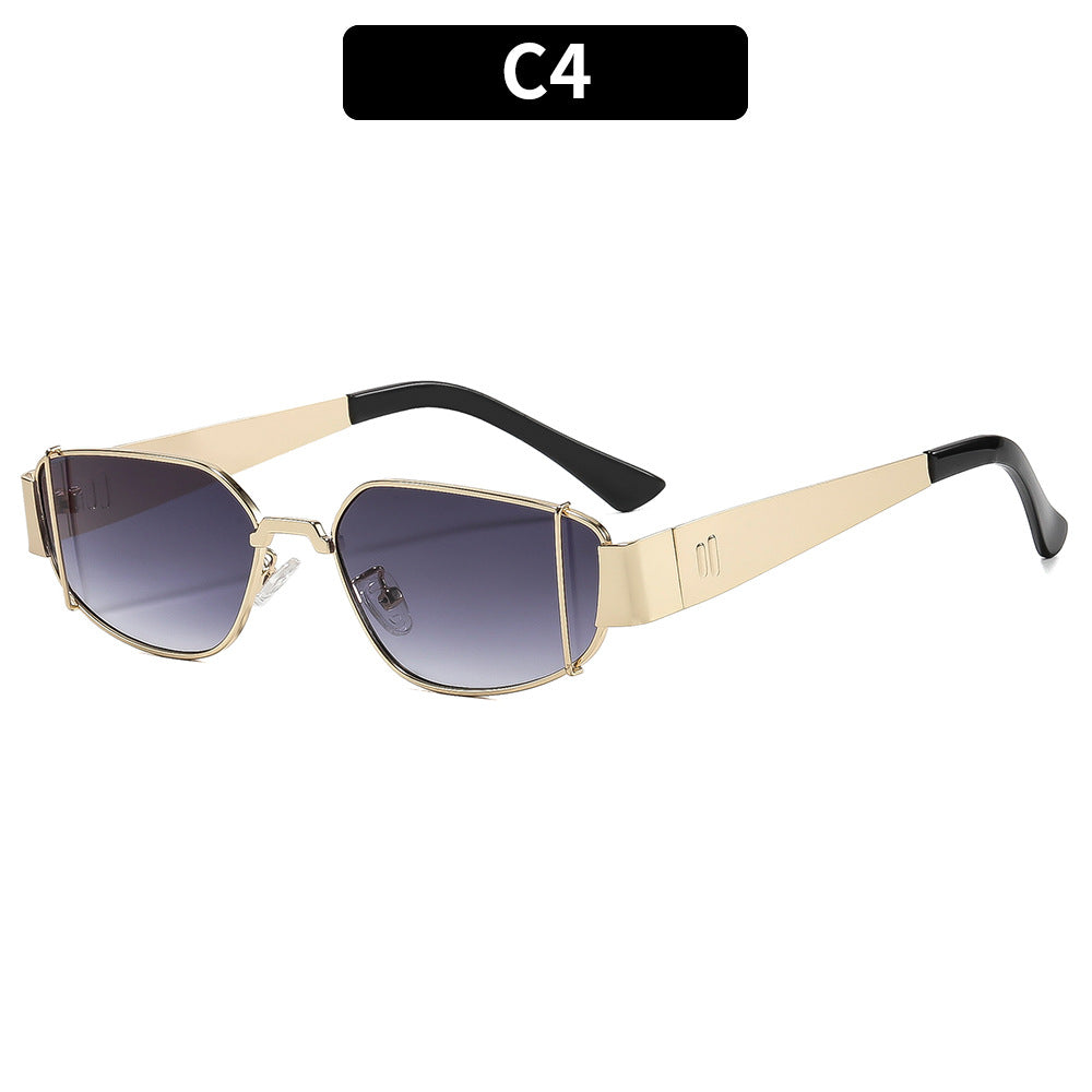 Dame designer solbrille i moderne, kantete stil Luvikno