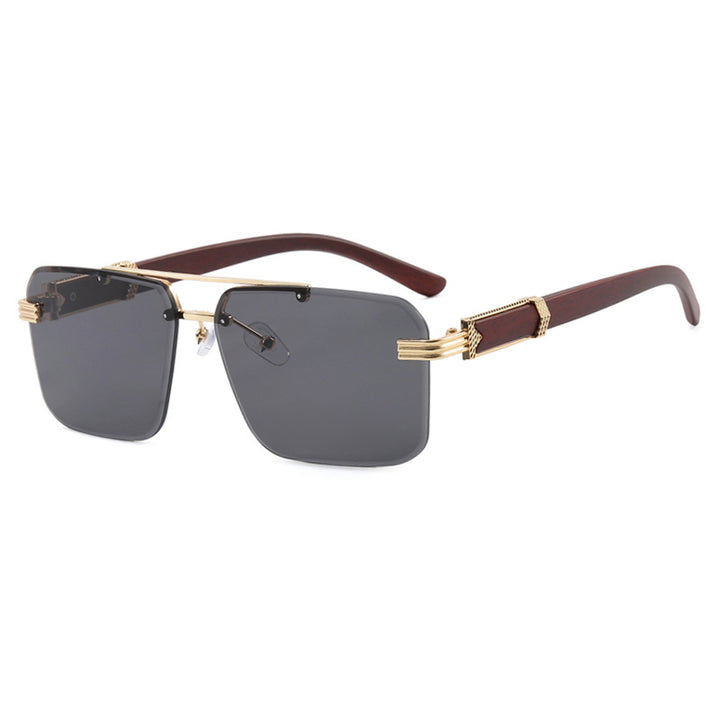 Damer geometrisk oversized solbrille med trendy design og luksuriøse detaljer Luvikno