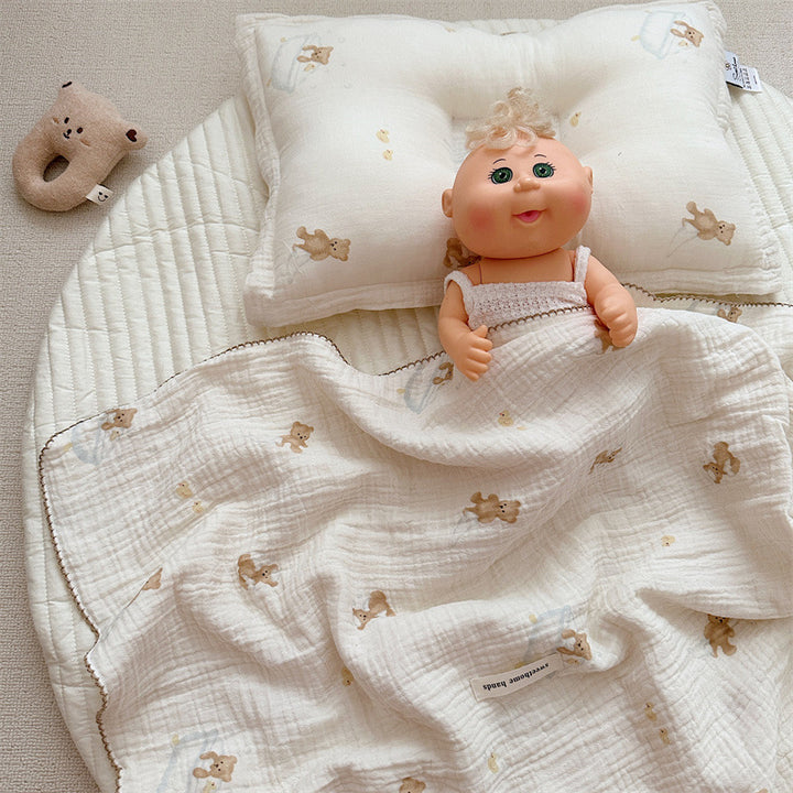 Unisex Cozy Muslin Blanket med Søtt Kanin Design Luvikno