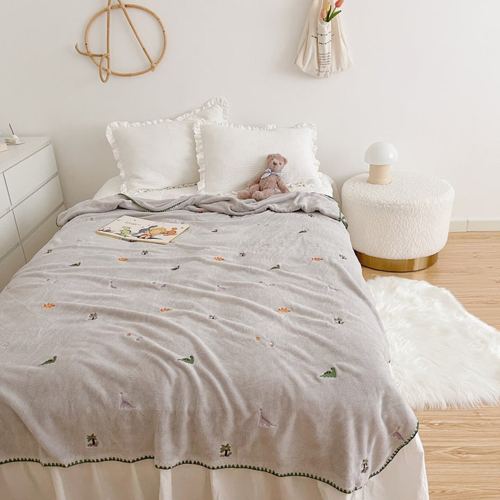 Unisex Myk Snuggle Teppe med Unik Dyremønster Luvikno