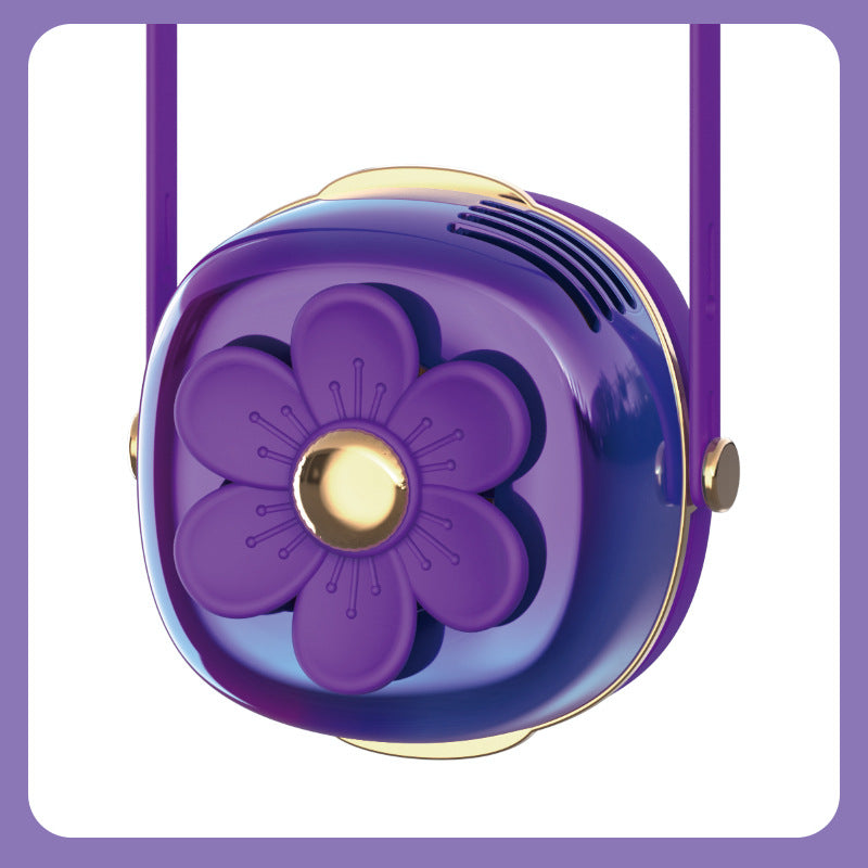 Dame Bærbar Vifte-Lampe i Blomsterdesign Luvikno