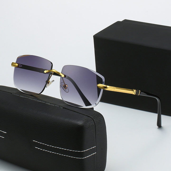 Dame kvadratisk solbrille med stilige plast- og metalldetaljer Luvikno