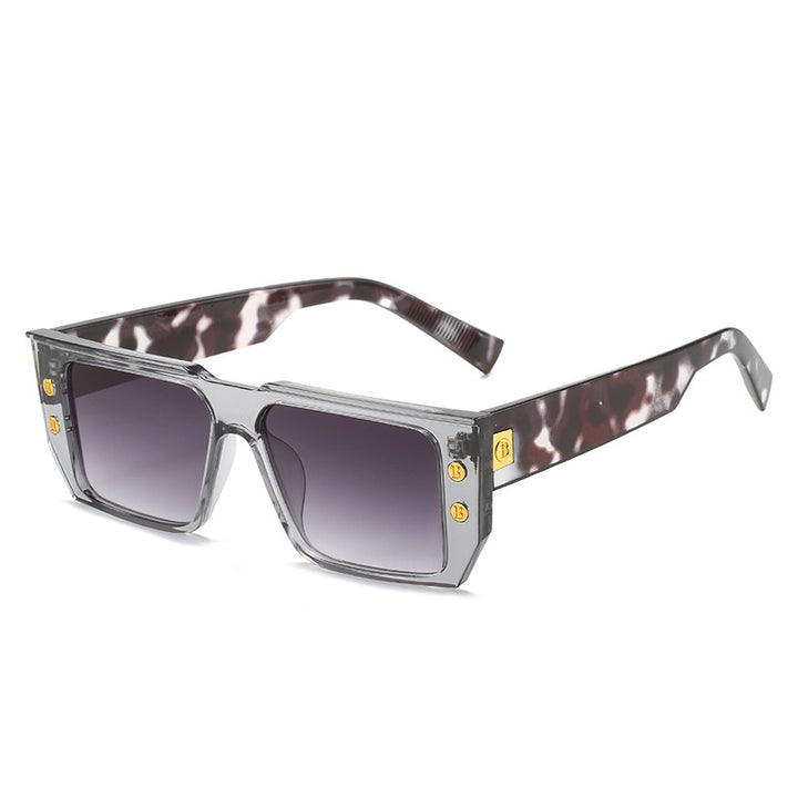 Dame moteriktig klar brille med gyldne detaljer Luvikno