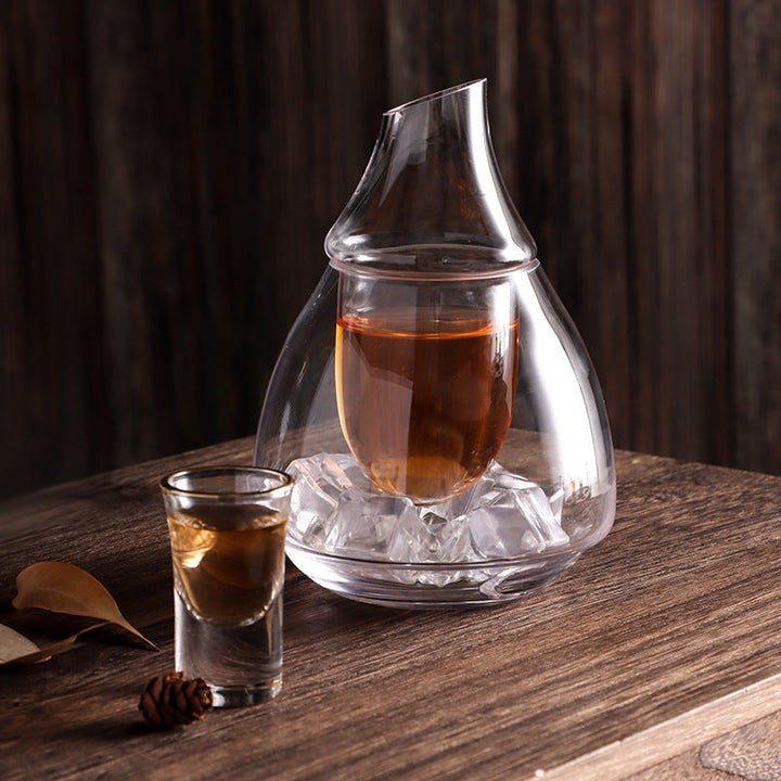 To-nivå ånd glass karaffel | Luvikno