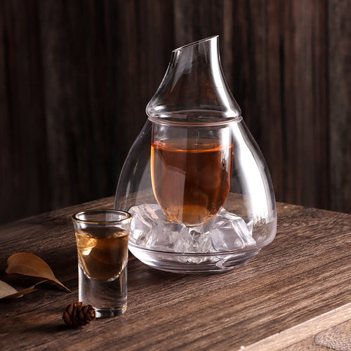 To-nivå ånd glass karaffel | Luvikno