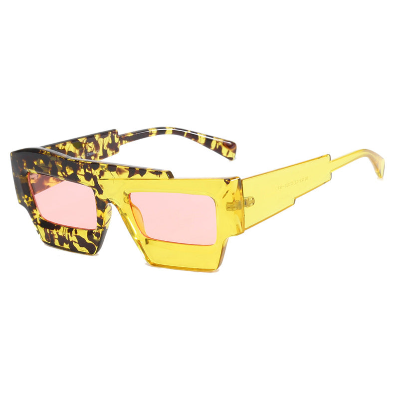 Dame trendy geometrisk solbrille Luvikno