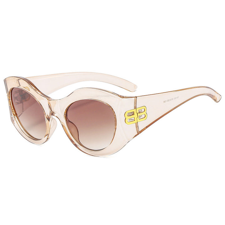 Dame Designer Cat-Eye solbrille med elegant profil og UV-beskyttelse Luvikno
