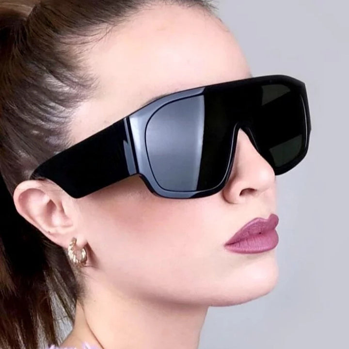 Dame Motebar Oversized-solbriller med unik design Luvikno