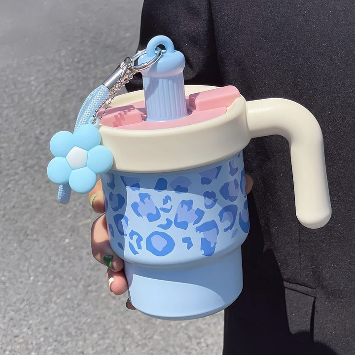 Damen Isolierbecher mit kreativem Handgriff und tierischem Design Luvikno