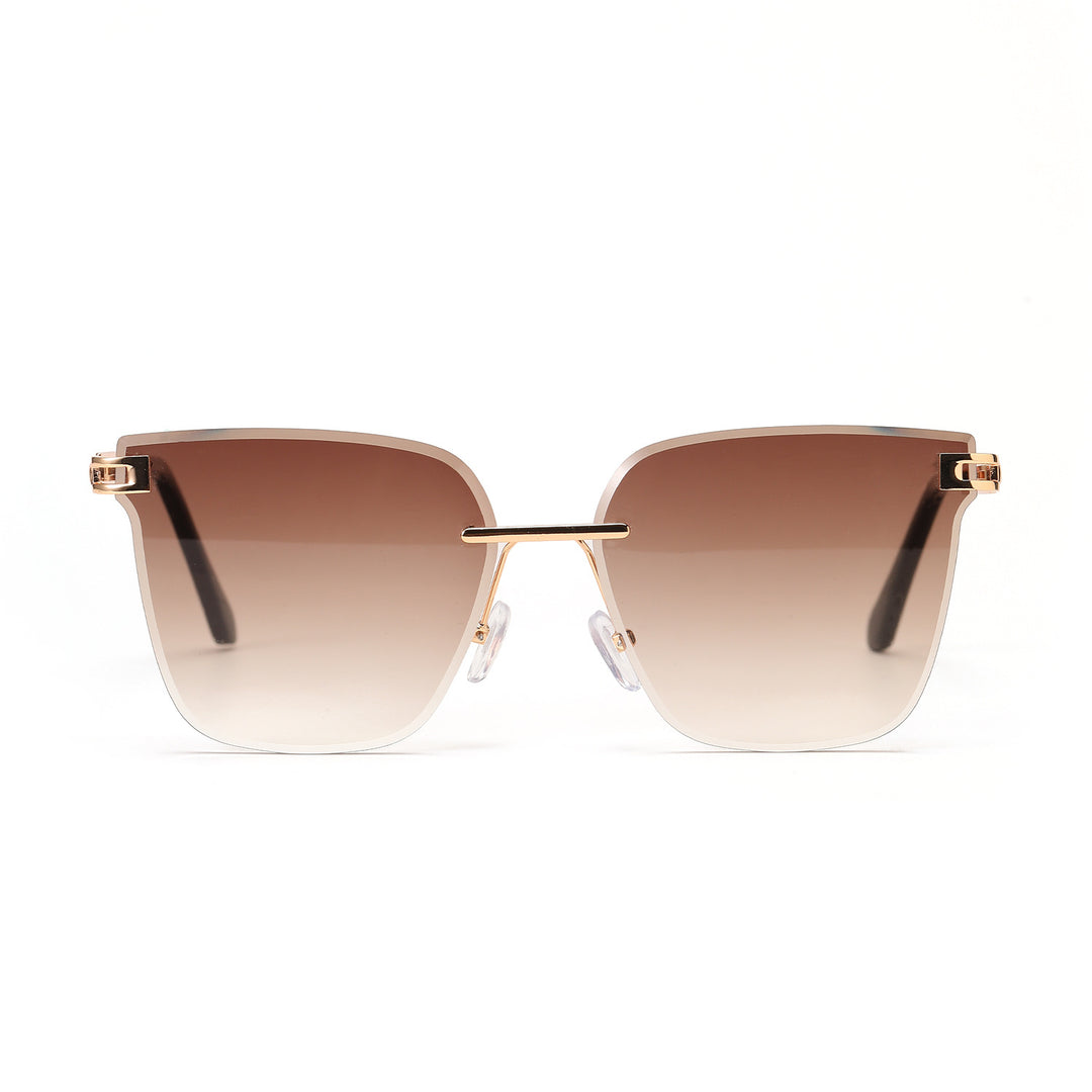 Dame moterøkt solbrille med filigranramme og UV-beskyttelse Luvikno