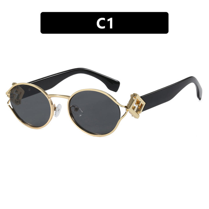 Dame moter solbrille med elegant metallramme og UV-beskyttelse Luvikno
