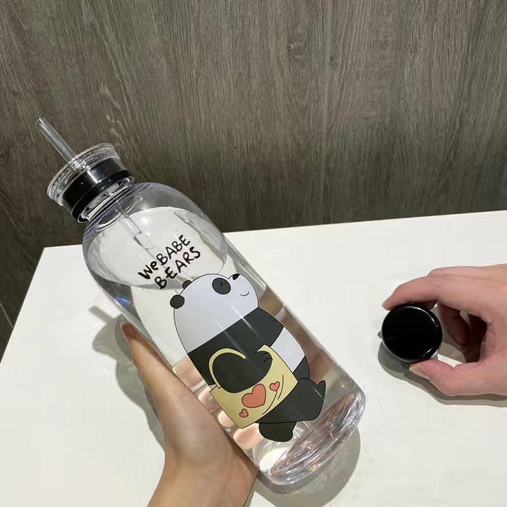 Dame kreativ drikkeflaske med lekent pandadesign Luvikno