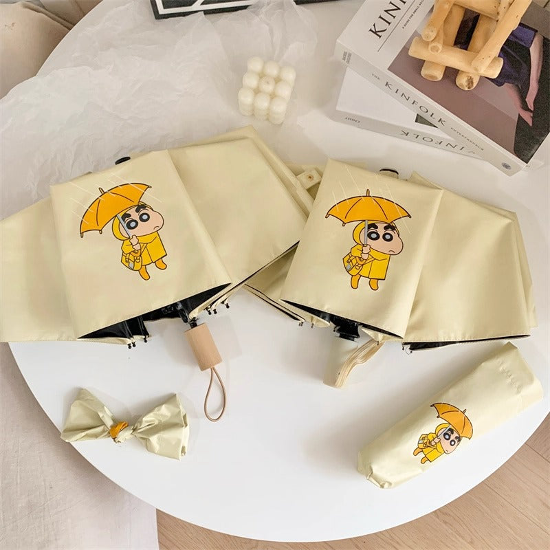 Damer foldbar paraply med kreativt karakterdesign Luvikno