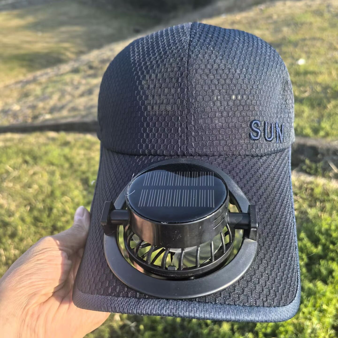 Ventilert baseball caps med avtakbar oppladbar vifte Luvikno