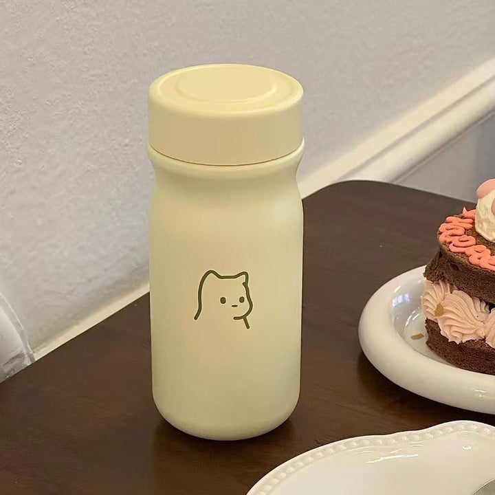 Damen Isoliertrinkflasche mit sicherem Klappdeckel und stylischem Tiermotiv Luvikno