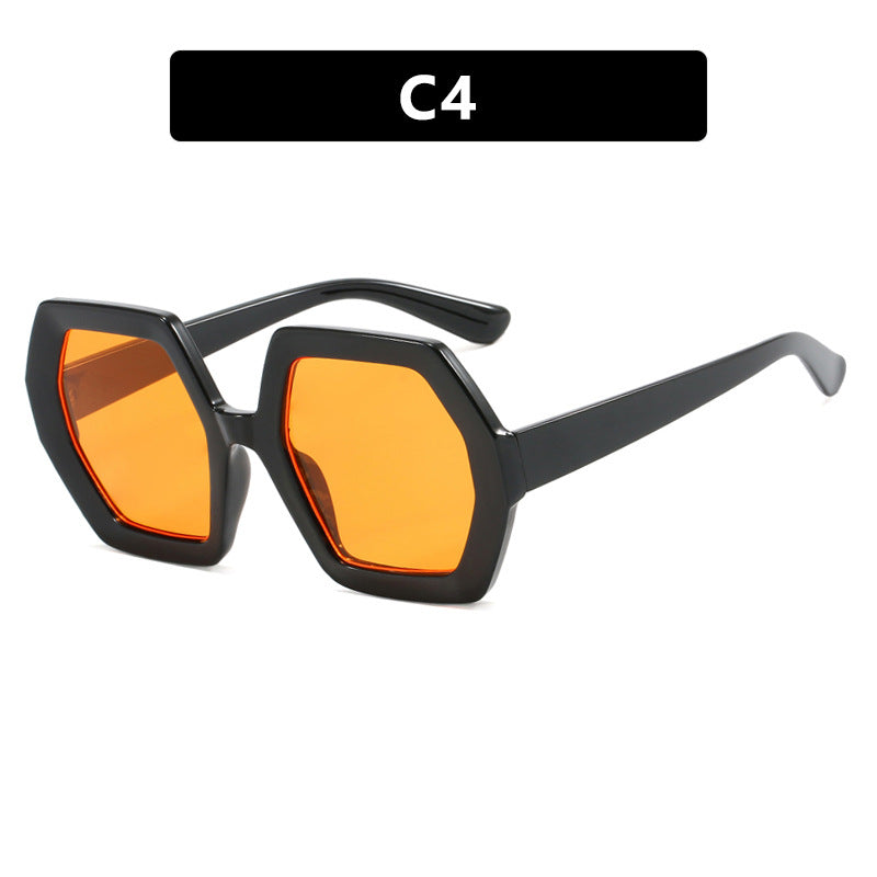 Damer innovativ hexagonal solbrille Luvikno