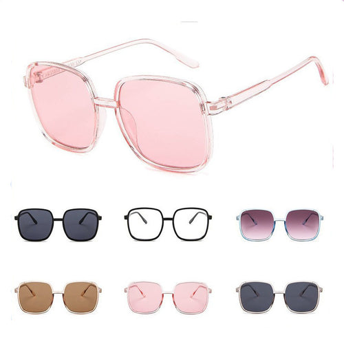 Dame kvadratisk solbrille med brune glass og moderne ramme Luvikno