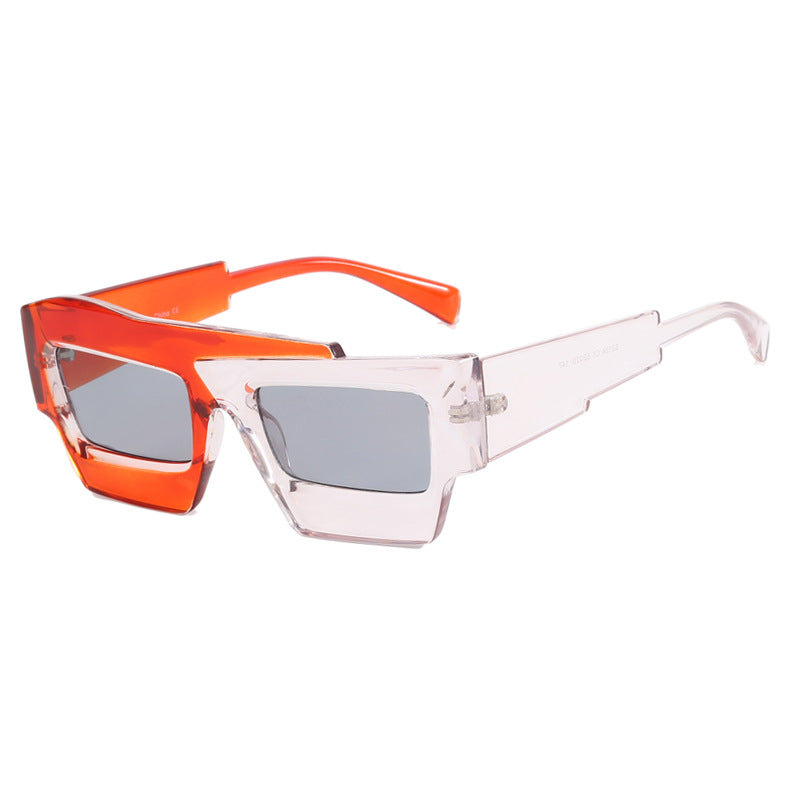 Dame trendy geometrisk solbrille Luvikno