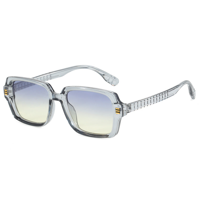 Dame trendy firkantet solbrille med strukturert ramme Luvikno