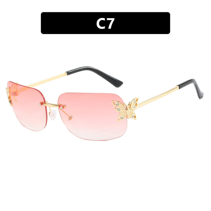 Dame moteriktig solbrille med filigran sommerfugldesign og beskyttende glass Luvikno
